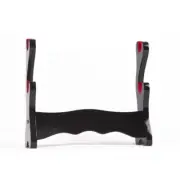 Bright Wood Samurai Sword Holder Stand Katana Tanto Bracket Display Rack 2 Tier