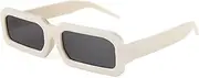 [Karsaer] 80s Rectangle Sunglasses for Women Men，Trendy 70s Vintage Retro Fashion Sun Glasses UV400 K7154