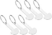 [VALICLUD] 6pcs Portable Metal Shopping Trolley Tokens Keychain Durable Key Rings for Remover Practical present for Family and Friends