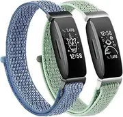 2 Pack Nylon Ace 3 Bands Compatible with Fitbit Ace 3 Straps for Kids Boys Girls - Soft Skin-Friendly Breathable Colorful Ace 3 Bands for Kids Watch Band Wrist Strap Bracelet Accessories