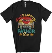 [Generic] Best Flipping Father; Humorous Father's Day Vintage Retro Grill BBQ Father; Family Group Unisex T-Shirt