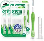 GUM Proxabrush GoBetweens, Tight, Interdental Brushes, Soft Bristled, 10Ct (6Pk)