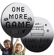 Game Decision Coin - Gamer Decision Making Coin, Double Sided Novelty Coin | Game Lover 1 More Game/time for Bed and 1 More Episode/go to Bed Decision Maker Helves, Go to Bed Coin, Decision Maker Coin