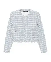 tweed blazer IT40,IT42 light blue
