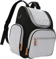 TTETTZ Diaper Bag Backpack Baby Essentials Travel Bag Multifunctional with Buckle for Mom Dad Large Capacity Nappy Changing Bag, Multicolor B