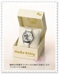 在飛比找Yahoo!奇摩拍賣優惠-♥小公主日本精品♥ Hello Kitty 高級機械錶 真皮