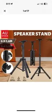Speaker Tripod Stand Universal Heavy Duty Monitor DJ Holder Height Adjustable AU