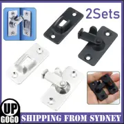 2Pairs 90 Degree Stainless Steel Latch Safety Right Angle Sliding Door Lock New