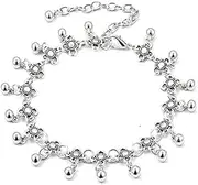 [Generic] Flower Ankle Bracelets for Women Waterproof Vintage Boho Non Tarnish Anklets Beach Cute Chunky Friendship Dainty Charm Adjustable Anklets