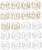 [LIFKOME] 20pcs Earring Backs Clear Earrings for Sports Ear Padded Ear Backings Ear Studs Pads Ear Studs Backs Hook Earring Back Earring Back Stoppers Earring Safety Backs