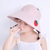 在飛比找蝦皮商城優惠-兒童帽子 夏季防曬水果女童嬰兒遮陽帽 寶寶空頂大帽簷公主太陽