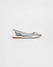 Isaiah Classic Ballet Flats Silver Metallic