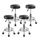 4X Swivel Salon Barber Stool Chair Round Type BLACK Forever Beauty