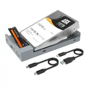 USB C Docking Station for M.2 PCIe NVMe + 2.5 3.5 Inch SATA SSD/HDD with Offl...