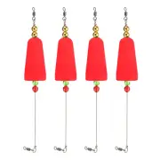 Fishing Floats Rigs 9.8 Inch, 4 Pack Conical Fishing Bobber, Red