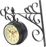 CORHAD Iron Retro Wall Clock Ticking Clock Decor Home Decorations Hanging Mute Clock Wall Decor