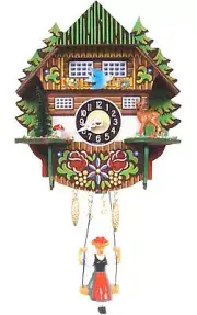 144SQ - Engstler Battery-operated Clock - Mini Size - 6.5"H x 5.5"W x 3.25"D