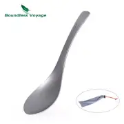 Titanium Spoon Ultralight Cutlery with Storage Pouch for Outdoor Camping Hiking