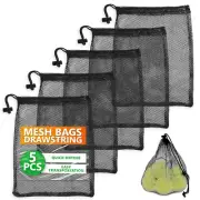 Mesh Bags Drawstring 5Pcs S – Strong, Lightweight, Breathable Mesh Bag with Quic