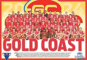 2024 Gold Coast Suns AFL FOOTBALL TEAM POSTER,BARGAIN FREE POST Afl football