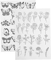 EXAOMBLE 2Sheets Water Soluble Embroidery Stabilizer Hand Sewing Stabilizer for Easy Transfer of Embroidery Patterns for DIY Projects and Crafts