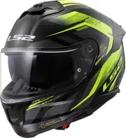 LS2 FF808 Stream II Fury Helmet, black-yellow, Size 2XL for Men Black Yellow