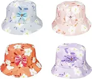 [Winterlace] Baby Girls Sun Hat Toddler 2-4T UPF 50+ Cute Summer Beach Protective Adjustable Bucket Cap