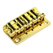 4 String Bass Bridge 80mm Top Load Hardtail Metal Tailpiece Bass Bridge Gold