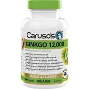 Caruso's Ginkgo 12000 60 Tablets