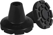 (2 units) - Pair of crutches tips - Wide and flexible crutches rubber ends for walking sticks and canes (22 mm)