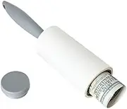Keep Your Secret Lint Roller- Money Safe for Cash Valuables, Portable Mini Hidden Safe with Key & Puzzle Design for Home Office Outdoor Key Hider（White）