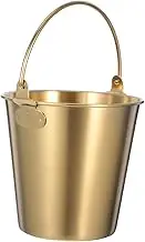 Stainless Steel Multi Functional Drink Bucket for Ice Snacks Beverages Elegant French Fries Holder for Parties Outdoor Events Easy to Clean Capacity