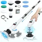 Electric Spin Scrubber, Shower Scrubber with Long Handle & 3 Speeds, 4400mAh