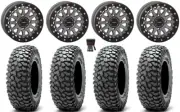 System 3 SB-6 15" Wheels Gm (4+3) 35" RocScraper Sticky Tires Renegade Outlander