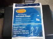 Pack of 3 EnviroCare Vacuum Bags for Bissell Style 1 & 7 Samsung 5000 & 7000