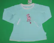 4 NWT Pumpkin Patch WOODLAND WONDERLAND Aqua Pink Deer Stretchy SHIRT Top Girls
