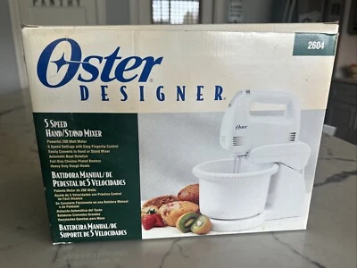 Vintage NEW OSTER SUNBEAM Mixmaster 5 Speed #2604 Hand Or Stand Mixer NIB 1998