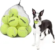 Squeaky Tennis Balls 12Pk 2.5 Dog Toys for Fetch & Training