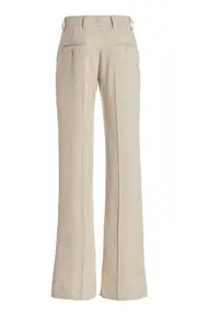 [Brandon Maxwell] The Cameron Linen-Silk Straight-Leg Pants