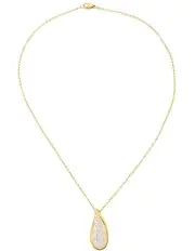 [Barcs] Pave Crystal Pendant Necklace in Gold
