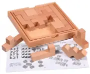 Challenging Wooden Tangram Puzzle Logic Mind Brain Teaser Educational Puzzles Ga