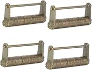 ASAKKURA 4pcs Retro Password Lock Vintage Lock Suitcase Antique Padlock Luggage Engraved Padlock Key Suitcase Retro Decor Antique Zinc Alloy