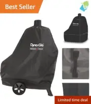 Heavy-Duty Vertical Offset Charcoal Smoker Cover, Fits 45.5in W x 18.5in D