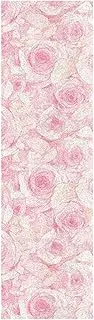 Amooorous Pink Romantic Rose Flowers Grip Tape for Skateboards Design Anti Slip Scooter Griptape Tear-Proof Cruiser Grip Tape 33×9 Inch