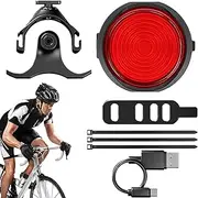 Brake Sensor Bike Tail Light - Smart Bikes Back Light for Night Riding - Weatherproof Safety Warning Night Cycling Lamp for Beginners Adults Enthusiasts