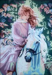 Needlepoint tapestry painted canvas C939 - Young Lady (24"x32") GobelinL