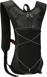 Hydration Backpack Hiking - Hydration Backpacks - with Reflective Strips Lightweight Adjustable Nylon Reservoir Outdoor Gear for Hunting Trail Camping Motorcycle