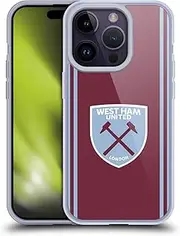 Head Case Designs Officially Licensed West Ham United FC Home 2024/25 Crest Kit Soft Gel Case Compatible with Apple iPhone 14 Pro