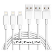 [3 Pack] Charging Cables 2M, iPhone Chargers Lightning Cable 6 Foot, Fast iPhone Charging Cord for iPhone 14/13/13Pro/12/11ProMax/ X/XS/XR/XS/8, iPad