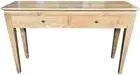 HENRI SOLID OAK CONSOLE TABLE / HALL TABLE 2-DRAWERS 140 x 40 x 85(H) NATURAL